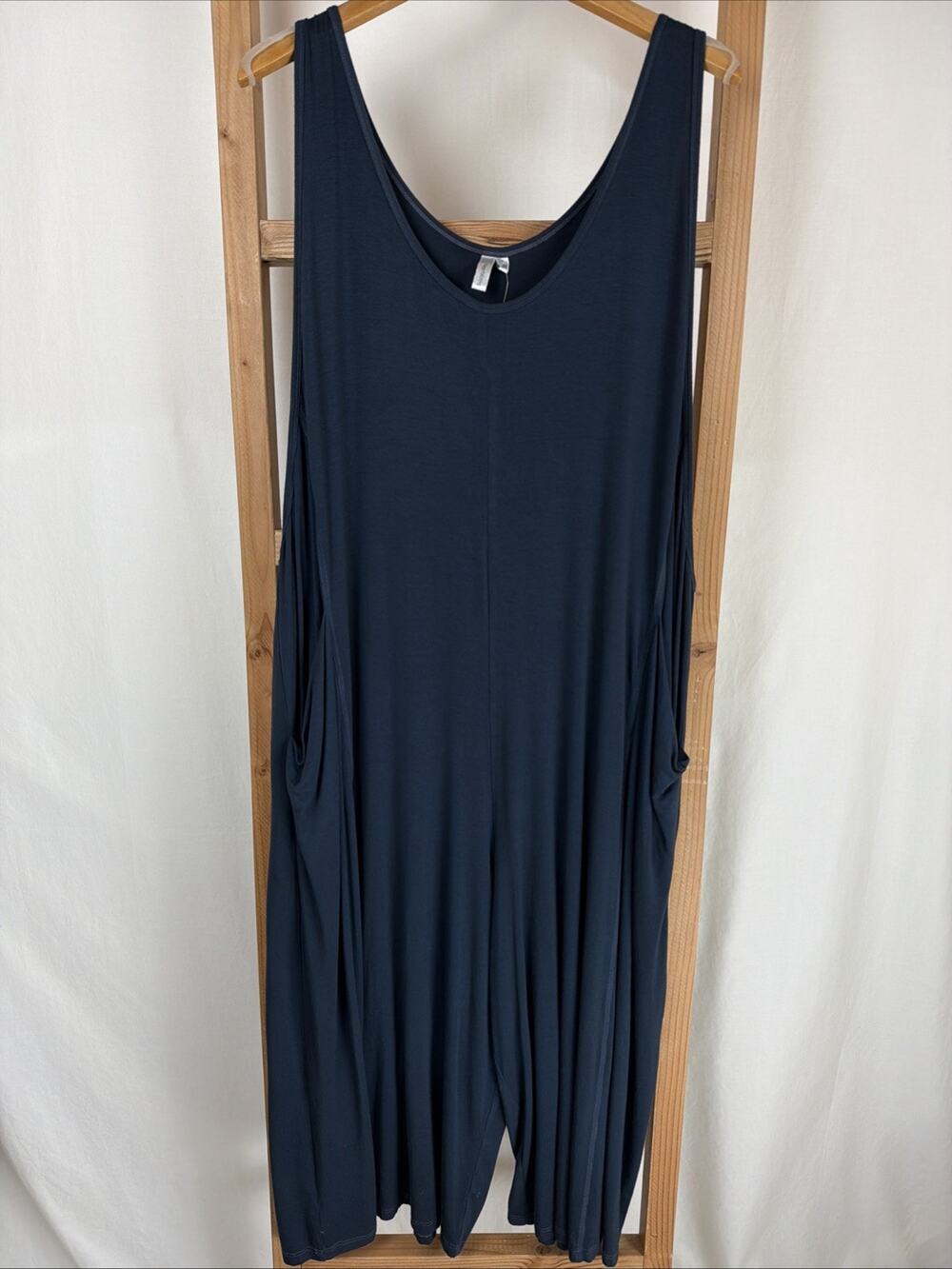 NWT Kleen Gray Pockets Wide Leg Cropped Jumper Overalls #5-0854 Size 3X
